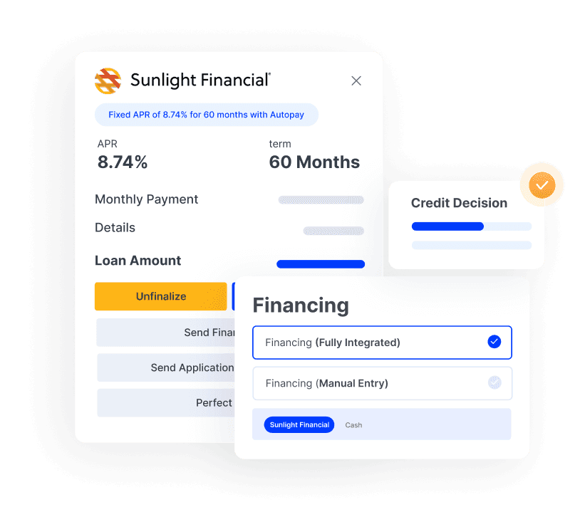 Sunlight Financial integration UI